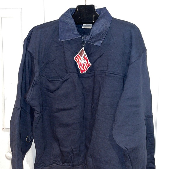 Navy Collared Pullover - Picture 3 of 7